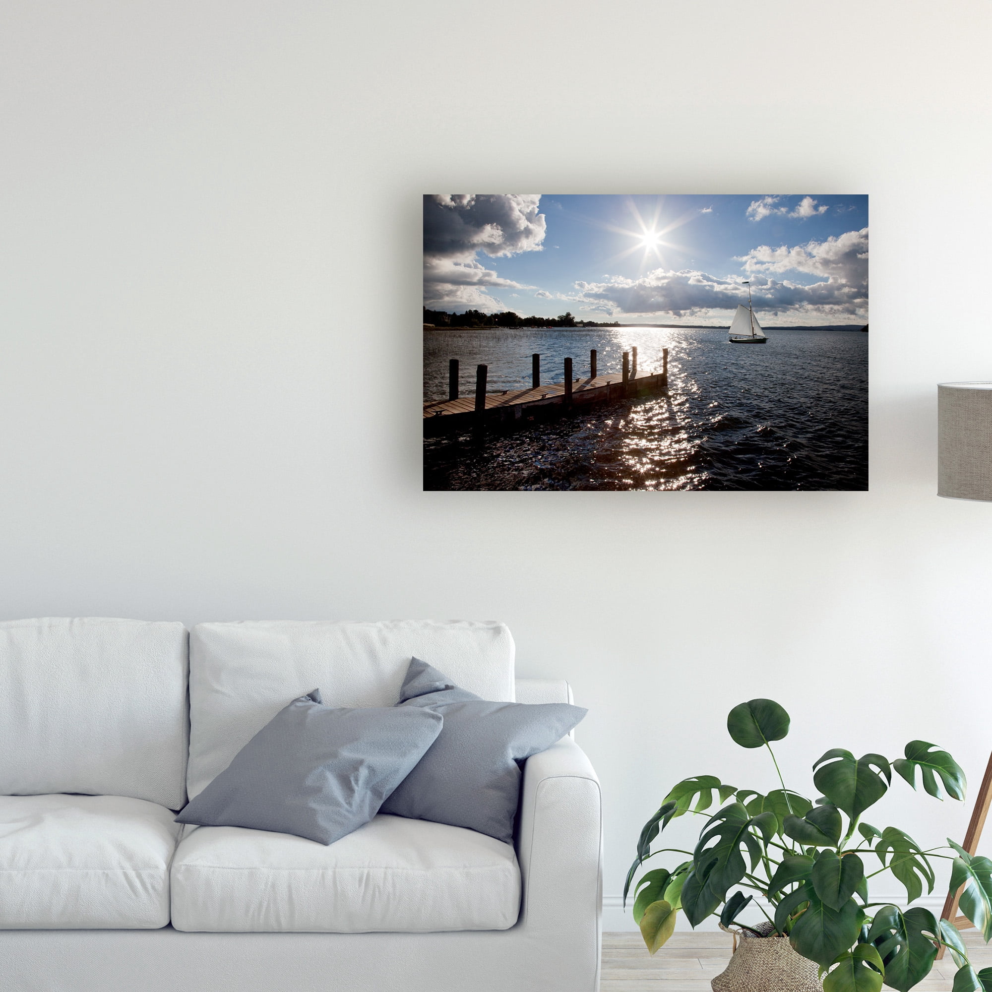 Trademark Fine Art 'Sunrise At Crooked Lake' Canvas Art by Monte Nagler