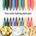 thumbnail image 1 of Biplut Baking Pen Strong Coloring Ability Health Double Head Design Edible Safety Baked Drawing Fondant Cookies Pigment Pen for Bakery, 1 of 13