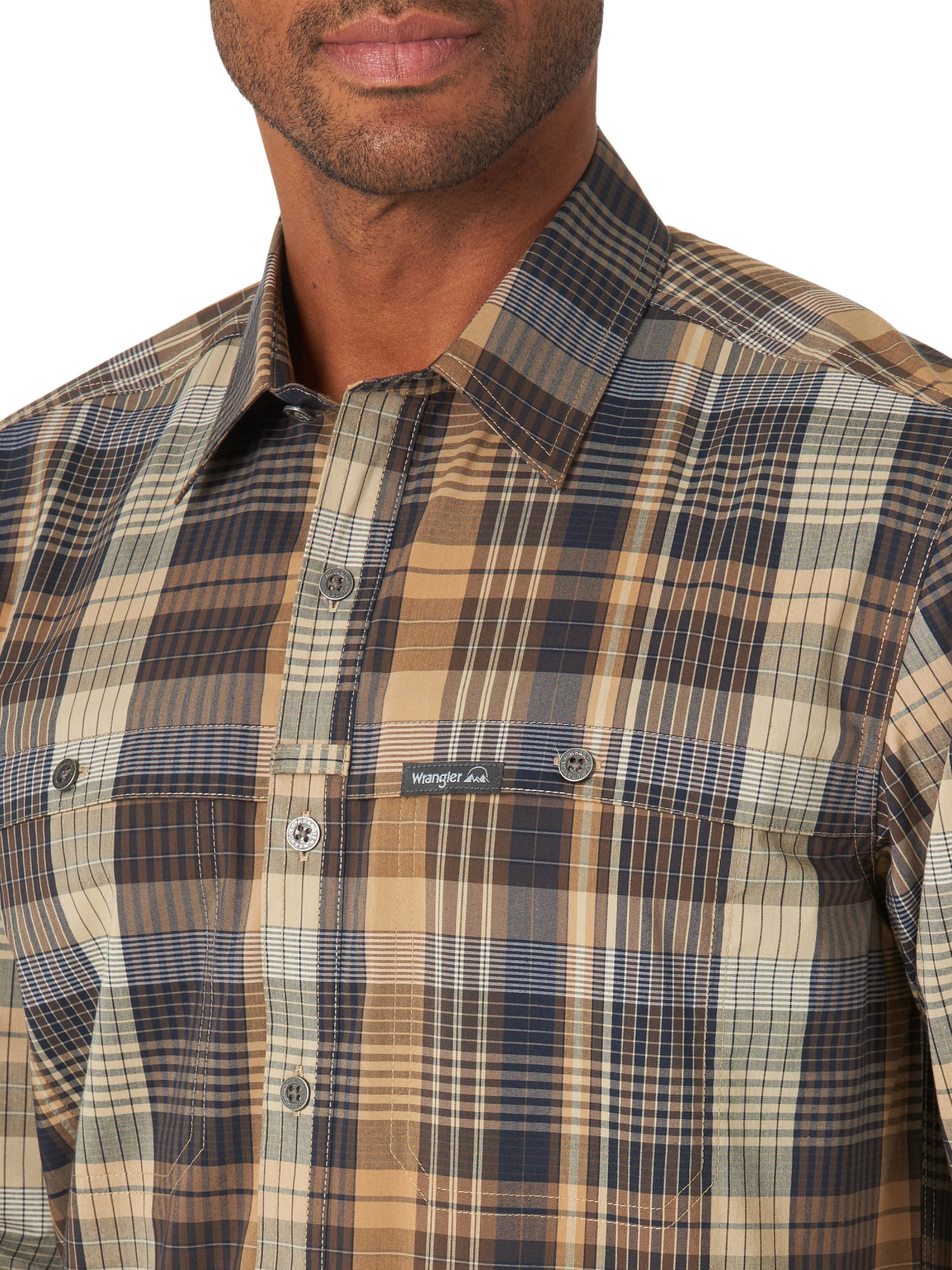 Wrangler Men's Long Sleeve Outdoor Vented Shirt