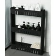 thumbnail image 3 of Sleek 3-Tier Multi-Functional Rolling Cart - Space-Saving Organizer - Ideal for Bathroom, Kitchen, & Laundry Storage, 3 of 5