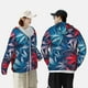 thumbnail image 4 of Fotbe Red And Blue Leaves Chaqueta con Protección Solar UPF 50+ para Hombre y Mujer, Camisa con Capucha y Bolsillos-Large, 4 of 7