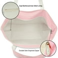 thumbnail image 6 of DALIX Flamingo Striped Canvas Tote Bag Premium Cotton in Pink, 6 of 6