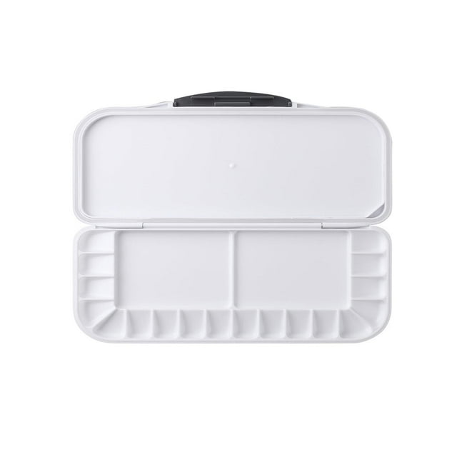 Estuche de pintura para paleta de acuarela vacía, con área de mezcla, bandeja interior extraíble para viaje, caja de almacenamiento de pintura para
