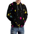thumbnail image 5 of Geometric 80S Men's Women Vintage 3D Hooded Sweatshirt - All-Season Loose Fit Streetwear, 5 of 6