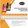 thumbnail image 6 of Pioneer CSA Heavy-Duty Reflective Surveyor Work Safety Vest, Radio Pocket and Pen Slots, Red, 5XL, V1010510-5XL, 6 of 9
