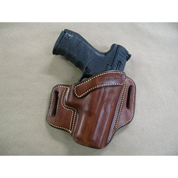 H&K Heckler & Koch VP9, VP40 Leather 2 Slot Molded Pancake Belt Holster TAN RH