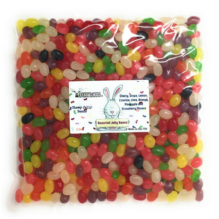 YANKEETRADERS Brand Assorted Fruit Flavored Jelly Beans, 2 lb. (Best Jelly Bean Brand)