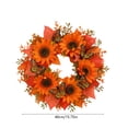 thumbnail image 3 of Fall Wreath for Front Door Thanksgiving Decorations Flower Sunflowers Maple Leaves Hanging Festival Artificial for Farmhouse Indoor Outdoor Window Wall Porch Decor by MPOISVA, 3 of 6