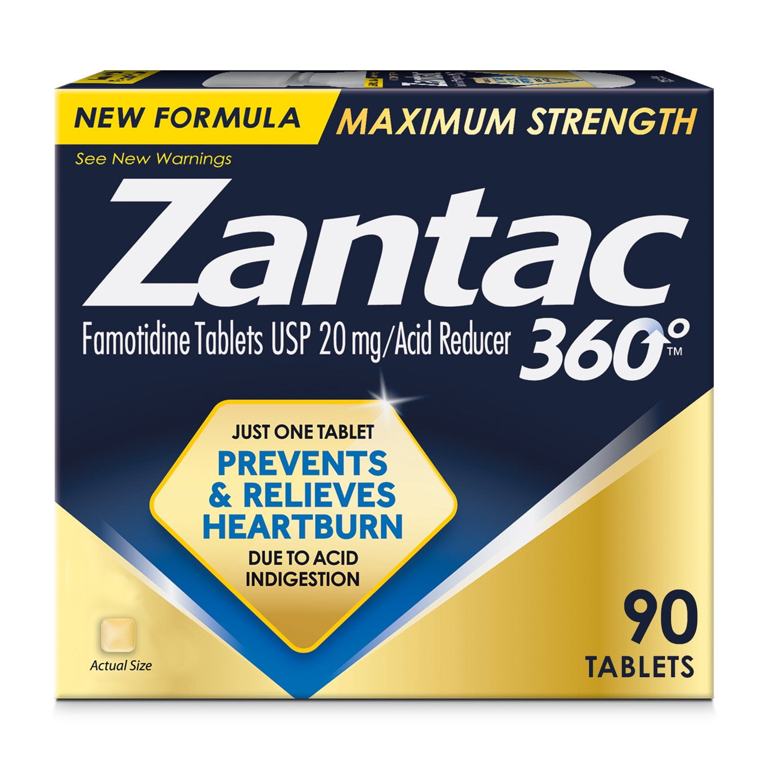 Zantac 360 Maximum Strength, 20 mg, 90 Tablets