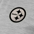 thumbnail image 2 of Women's Antigua  Heather Gray Pittsburgh Steelers Layout V-Neck Polo, 2 of 2