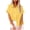 Yellow, variant on Ussuma Solid Color Cotton and Linen Short Sleeve Summer Tops Collared with Button Summer Fashion Women's Blouses Simple and Comfortable Breathable Club, Date Night & Vacation XXXL Red