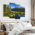 thumbnail image 5 of Elephant Stock - Mt. Rainier Reflection Wall Art - Horizontal Multi Panel - 4 Piece Living Room Wall Decor - Photography Nature Canvas Print - Green and Blue Decor - 52" x 32", 5 of 5