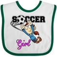 thumbnail image 3 of Inktastic Soccer Girl Goalie Girls Baby Bib, 3 of 4