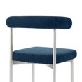 thumbnail image 5 of Shannon Dining Chair with Brushed Stainless Steel and Blue Fabric - Set of 2, 5 of 9