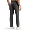 thumbnail image 3 of MIER Men's Stretch Golf Pants 30" Lightweight Classic Fit Dress Pants, Water-Resistant Casual Work Slacks, Dark Gray, 40W x 30L, 3 of 7