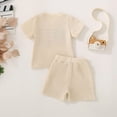 thumbnail image 6 of Baby Toddler Boy 4th of July Outfits 6 12 18 24 Months 2T 3T 4T Flag Embroidery Waffle Short Sleeves T-Shirt Elastic Shorts Set 2 Clothes Kaprioy Mamas Boy Baby Clothes, 6 of 9