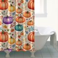thumbnail image 4 of Fall Pumpkins and Leaves Pattern Shower Curtain 72"x84" ,Bathroom Decorative Shower Curtains Set with 12 Hooks,Modern Waterproof Washable Shower Curtain, 4 of 6