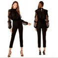 thumbnail image 5 of Bardot BLACK Women's Matteus Flocked Semi Sheer Dot Blouse, US 6/Small, 5 of 10