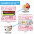 thumbnail image 5 of Plastic Pencil Box Large Capacity Pencil Boxes Clear Boxes with Snap-Tight Lid Stylish Office Supplies Storage Organizer Box Cherry Pattern with Bows, 5 of 7
