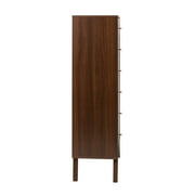 Prepac Milo Mid Century Modern Tall 6-Drawer Lingerie Chest, Cherry