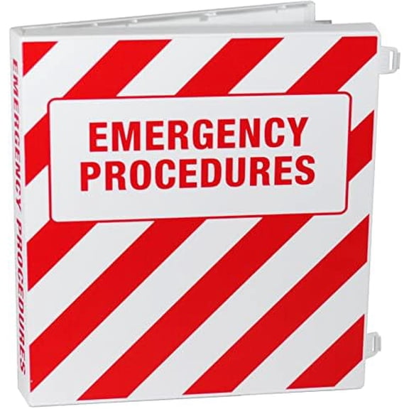 Emergency Procedures Binder - 1.5 Inch Spine - with Metal D-Rings