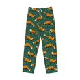 thumbnail image 6 of Goofa Green Plants with Fox Pattern Printed Soft Pajama Pants for Men, Wide Leg Comfy Casual Lounge Yoga Pants-X-Large, 6 of 9