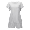 thumbnail image 3 of MDUKONU Women's Work From Home Set Skin-Friendly Elegant Beach Grey XL, 3 of 9