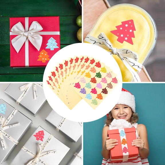 LOLIPPYY 1Set Creative Xmas Sealing Sticker Set with Strong Adhesion for Box and Bag Sealing