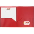 thumbnail image 3 of JAM Paper Plastic 2 Pocket School POP Folders, Red, Bulk 96/Pack, 3 of 5