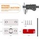 thumbnail image 3 of Cerradura de puerta magnética Cerradura de imán fino de acero inoxidable Hardware de imán de gabinete 2 piezas, 11 Feliz Sencillez, 3 of 4
