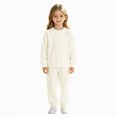thumbnail image 5 of TOWED22 Baby Boy Fall Winter Clothes Solid Color Sweatshirt Shirt Pants Toddler Infant 2 Piece Outfit, 5 of 9