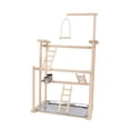 thumbnail image 4 of de juego para pájaros, parque de juegos para loros, gimnasio portátil para pájaros, corralito con escalera, percha de madera para loros,, 4 of 8