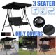 thumbnail image 3 of Swing Canopy Cover Replacement For 2/3Person Swing Chair, Rainproof AntiUV Oxford Cloth, Garden Patio Seat Cover, 3 of 5