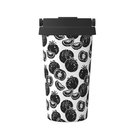 

KLL Hand Drawn Tomatoes Pattern Stainless Steel Vacuum Insulated Tumbler - Carry Insulated Coffee Mug - Reusable Insulated Cold Brew Iced Coffee Cup Thermos