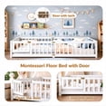thumbnail image 6 of Bellemave Queen Montessori Floor Bed Frame with Fence and Door, Wood Queen Size Flooe Bed with Safety Guardrail, Removable Slats, Kids Montessori Beds for Boys Girls, White, 6 of 13