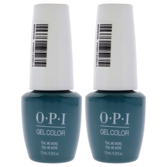 GelColor - GC G45B Teal Me More-Teal Me More de OPI para mujeres - Esmalte de uñas de 0,25 oz - Paquete de 2