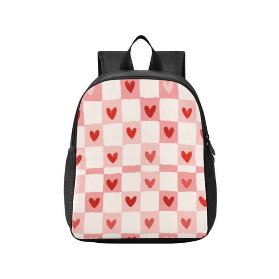 Toddler Backpack Love in Every Square Waterproof Lightweight Backpack Casual Mini Daypack for Daycare & Travel