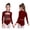 Burgundy, variant on Girls Glitter Rhythmic Gymnastics Long Sleeve Ballet Dance Leotard with Back Zipper Ballroom Dancewear Black 16