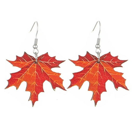 WE-POLUJ Dazzling Maple Leaf Shape Earrings Perfect for Daily Wear and Various Occasions