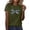 Army Green, variant on Tiqkatyck Women's Print Shirt Short Sleeve Round Neck T Shirt Fashion Top Lightweight Soft Casual Summer Tops Dragonfly Shirts Graphic Tees for Women Army Green L