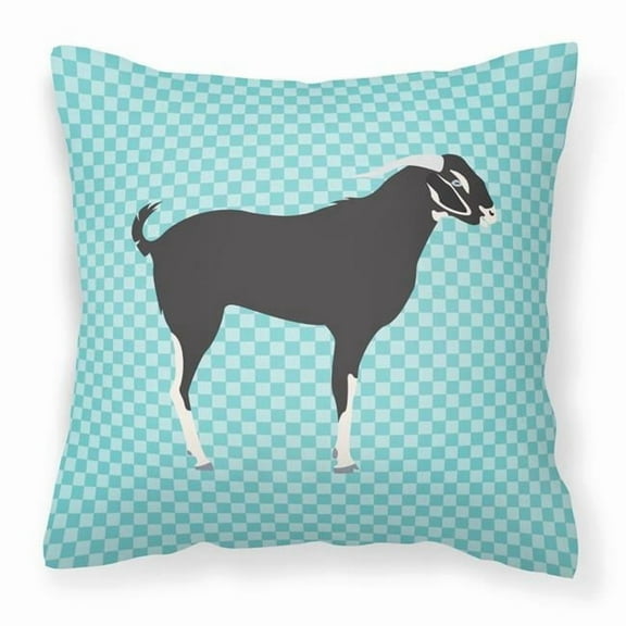 Carolines Treasures BB8058PW1818 Black Bengal Goat Blue Check Fabric Decorative Pillow, 18 x 18 in.
