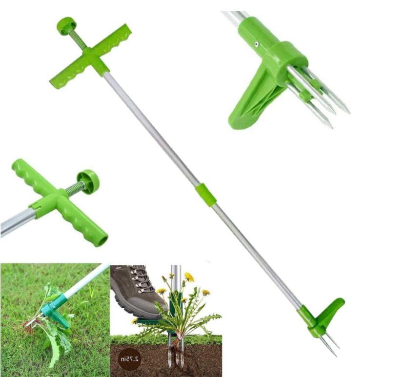 2021 Stand Up Weeder Weed Puller Twister Root Removal Hand Tool Garden 3 Claws 