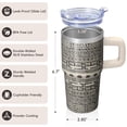 thumbnail image 3 of 20oz Boho Stainless Steel Travel Mug with Lid and Straw - Double Wall Vacuum Insulated Tumbler, Leakproof Thermal Coffee Cup, 3 of 5