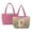 Pomeranian Floral, variant on ZUXONGSY Skull Rose Print Women's Quilted Laptop Tote Bag – Reversible Handbag, Large 15.35" Shoulder Bag, Multi-Pocket Organizer for Work, Travel, Shopping, Pink
