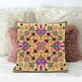 thumbnail image 2 of Amrita Sen Designs  20 x 20 in. Paisley Pattern Square Broadcloth Indoor & Outdoor Zippered Pillow - Beige, Purple & Green, 2 of 7