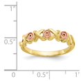 thumbnail image 4 of 10K Yellow Gold Ring Band Themed Tri-color Black Hills Rose, Size 8, 4 of 5