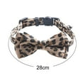 thumbnail image 6 of SPRING PARK Adjustable Leopard Print Classic Cat Collar with Bowknot, Safety Clasp and Bell for Puppies and Cats, Girls and Boys Kittens, 6 of 7