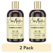 (2 pack) SheaMoisture Strengthen And Restore Shampoo 100% Pure Jamaican Black Castor Oil, 13 fl oz