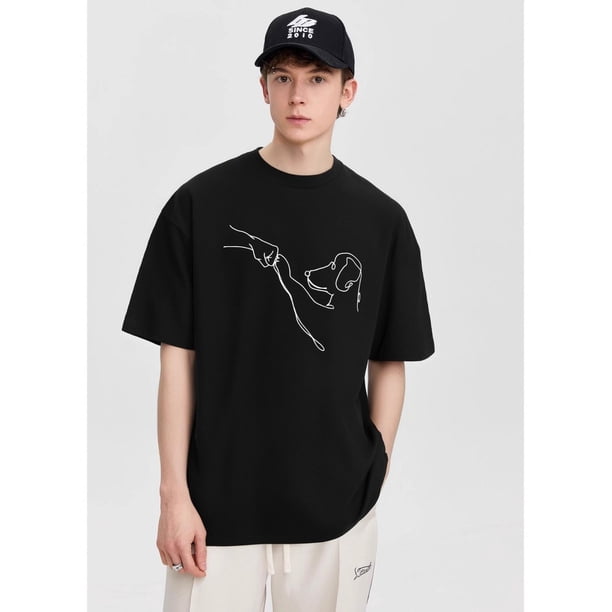 Camiseta de manga corta con cuello redondo y estampado de perro para hombre, ideal para vacaciones de primavera y verano. Ideal para adultos, hombres, mujeres, adolescentes y jóvenes.