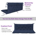 thumbnail image 4 of YLLN Porch Swing Cushions With Backrest, 4" Thicken Waterproof Outdoor Bench Cushion, Patio Swing Cushion Replacement, For Outdoor Indoor Garden Furniture, Only Cushion（40" x 70",Navy Blue）, 4 of 9